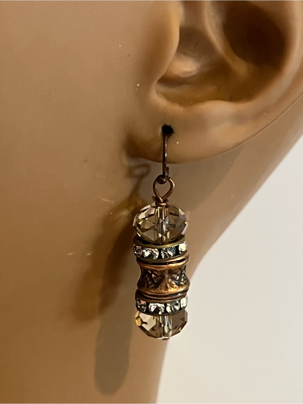 Copper & Crystal Earrings